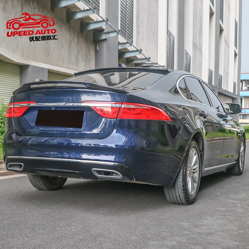 Фото Подходит для Jaguar XF XFL XFR-S X250 X260 2016-2023, карбоновый задний спойлер, комплект обвеса. №4