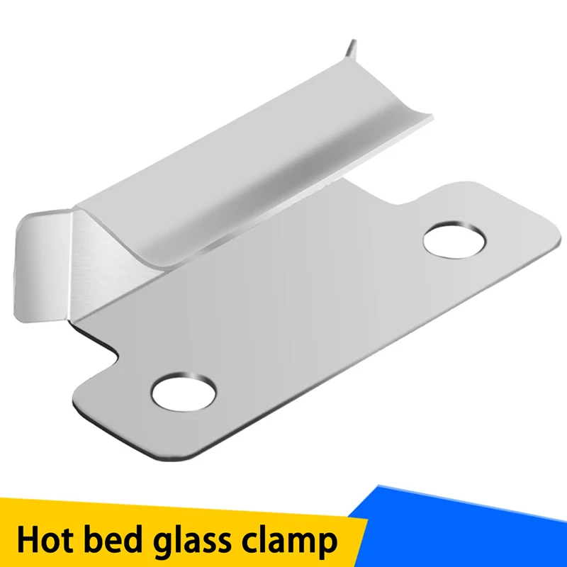 

4PCS Steel Heated Bed Clip Ender 3 Heatbed Clamp for 3D Printer Glass Retainer