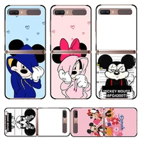 shockproof new folding mobile hard shell mickey mouse love for samsung galaxy z flip 3 5g black fundas phone case capa