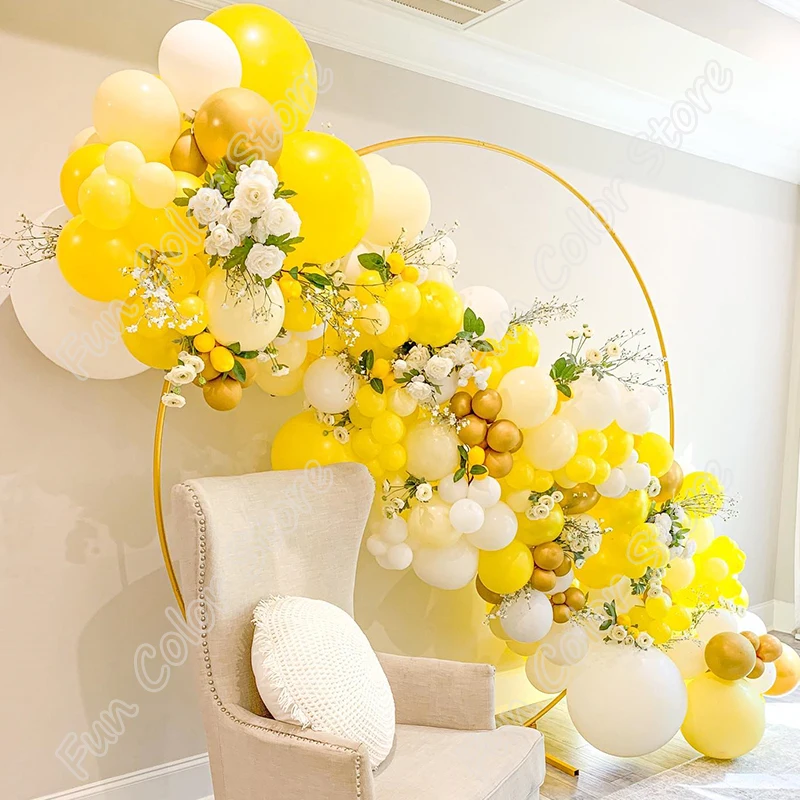 

194 шт., желтая яркая латексная гирлянда для детской вечевечерние НКИ