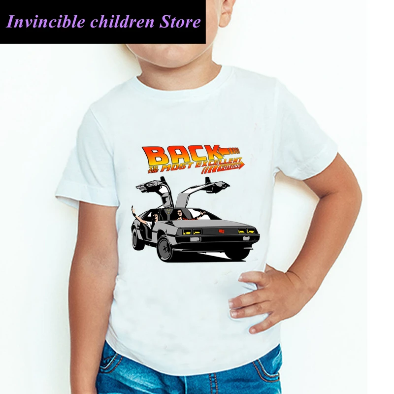 Детская футболка Назад в будущее DMC Delorean летние топы с коротким рукавом для