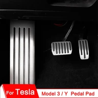 2022 car foot pedal pads covers for tesla model 3 y 2021 accessories aluminum alloy non slip accelerator brake rest pedal
