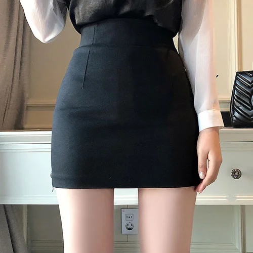 

female pencils, three colors, high-waisted S-L vintage skirt with thick division