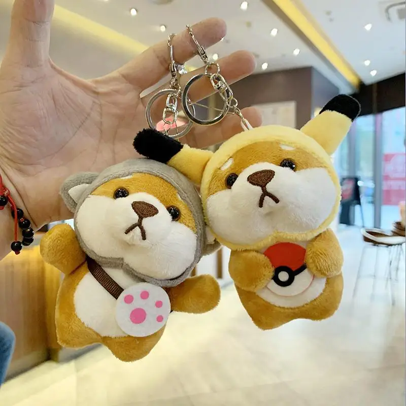 Дешевый оптом милый плюшевый брелок Keji Shiba Inu собака Плюшевые аксессуары Kpop