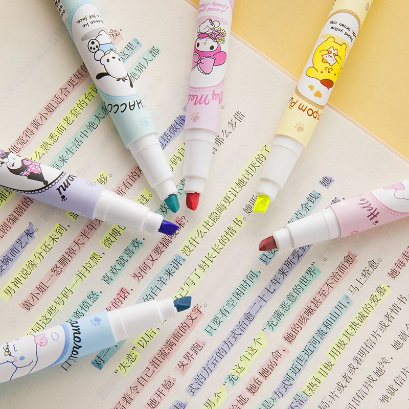 Милая Sanrio хайлайтер 6 коробок высокое качество цветная ручка