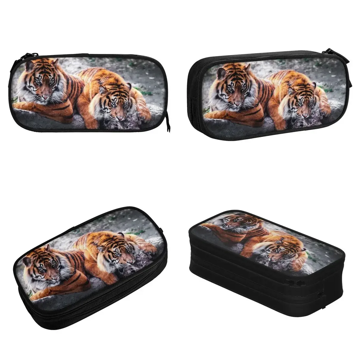 Бенгальский тигровый карандаш фотография милая Фотосумка с животными большая