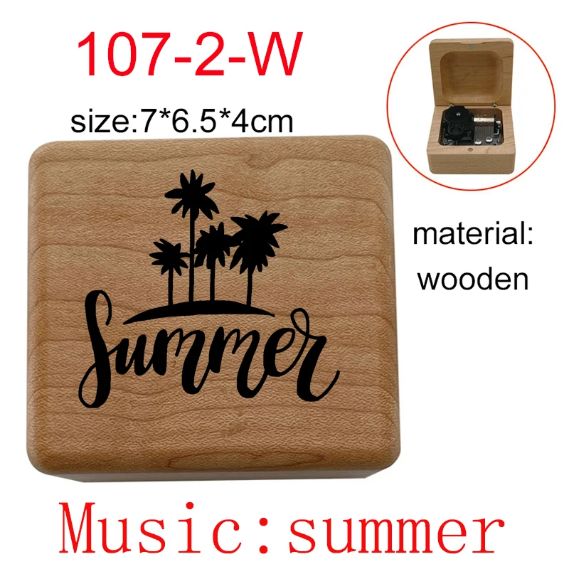 Заводная Музыкальная шкатулка летние музыкальные механические подарки для