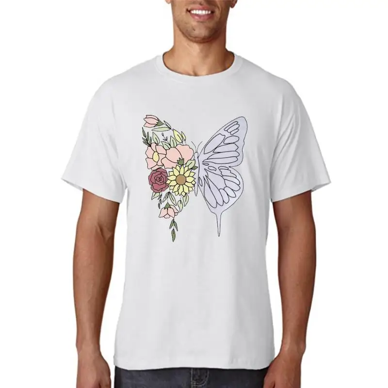 

Женские футболки с бабочкой, новый стиль, милая, милая, мультяшная, в стиле 90-х, летняя, женская, стильная футболка с графическим принтом, футб...