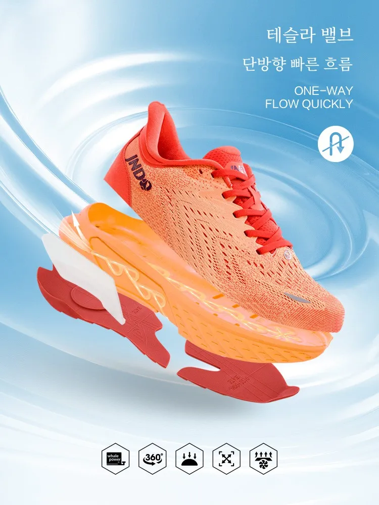 Whale Jndo Jet Running Shoes Men's and Women's Same 3M Reflective Night Breathing Shock Absorption Aerobics Bre...