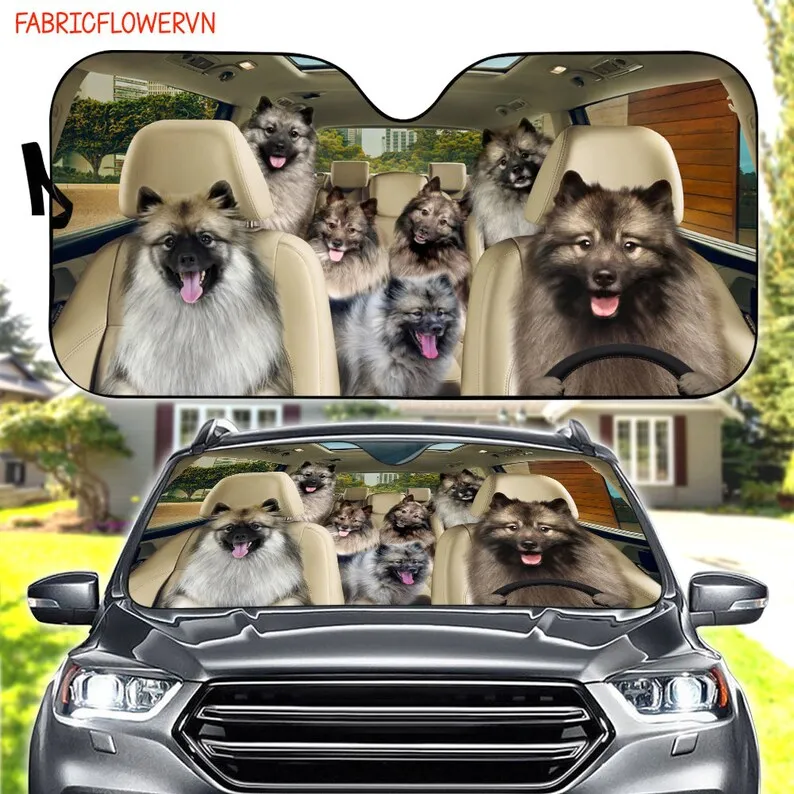 

Keeshond Car Sunshade, Keeshond Car Decoration, Keeshond Windshield, Dog Lovers Gift, Dog Car Sunshade, Gift For Mom, Gift For D