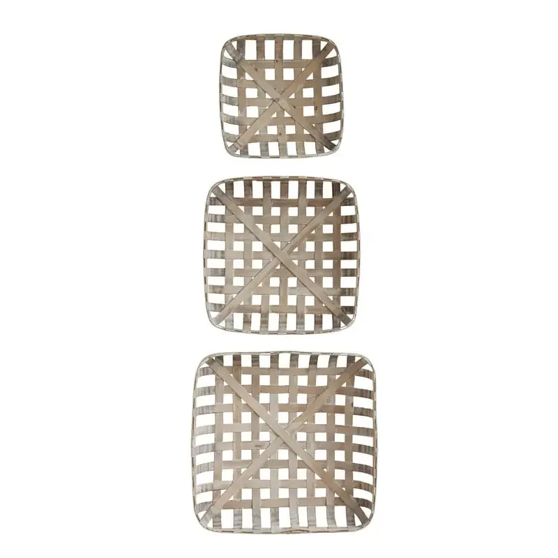 

Stylish & Functional 3-Piece Reproduction Tobacco Storage Basket Set for Home and Office Decor.