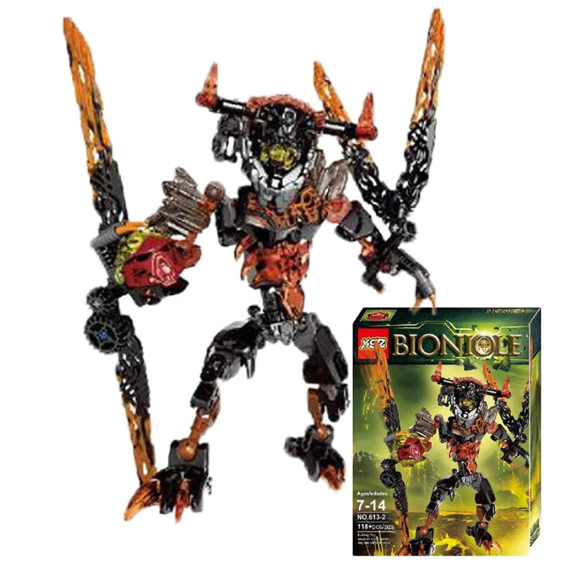 2022 BIONICLE 613-2 Lava Beast экшн-фигурки строительные блоки робота игрушки для детей подарок для мальчика совместим с крупным брендом 71313