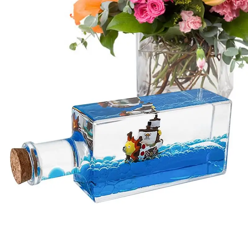 

Boat in a Box portable Creative and Flowing Ship in a Bottle Cruise Ship Toy Fluid Drift Bottle Desktop Decorate Birthday Gift