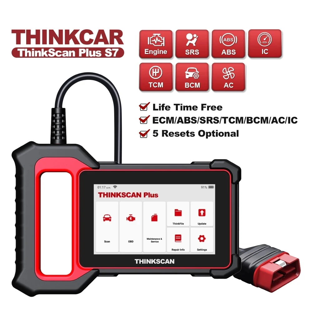 

THINKCAR Thinkscan Plus S7/S6/S4 OBD2 Диагностические инструменты Трансмиссия/ABS/SRS Диагностика системы Автомобильный считыватель кодов Автомобильный сканер obd2 для механики