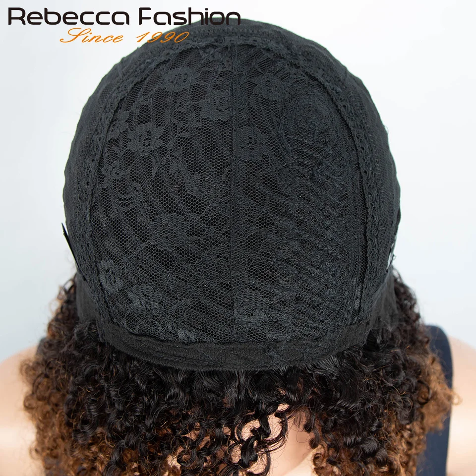 180D короткие волосы Фаллоу Боб человеческие парики с челкой Джерри вьющиеся