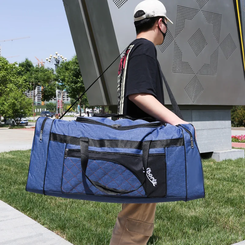 Unisex Large Capacity Portable Travel Bags Foldable Luggage Bag Waterproof Oxford Handbag Outdoor Leisure Shoulder Bags XA270F