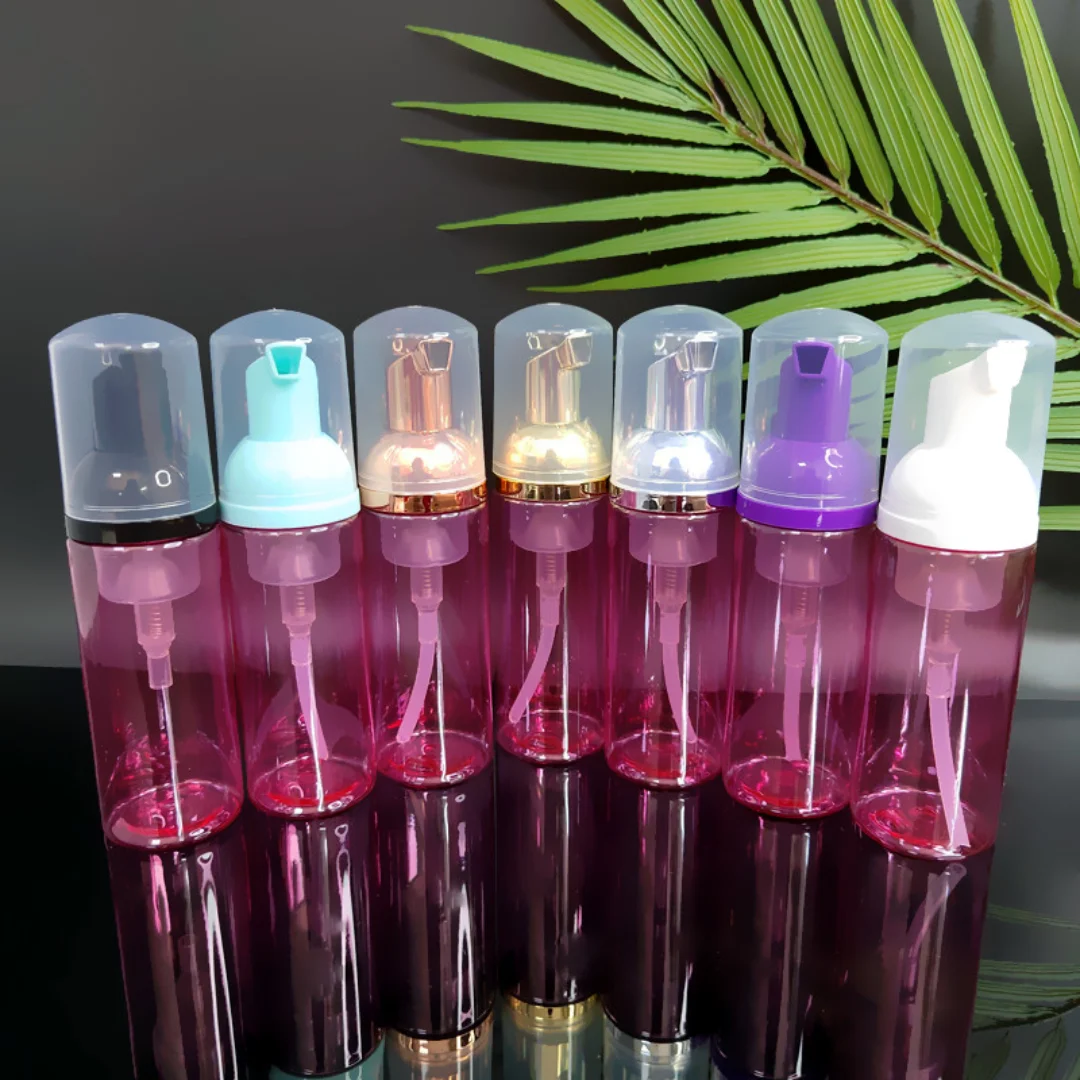 Прозрачная розовая пластиковая бутылка для мыла и мусса 10 шт./60 мл | Красота