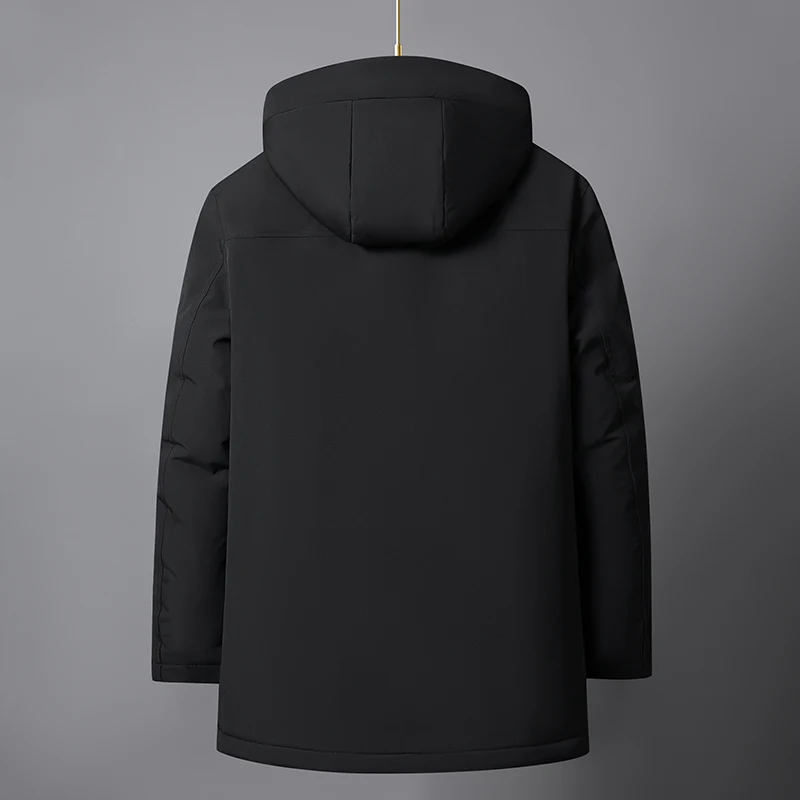 Мужской пуховик на утином пуху с капюшоном молнии цвета в ассортименте размеры