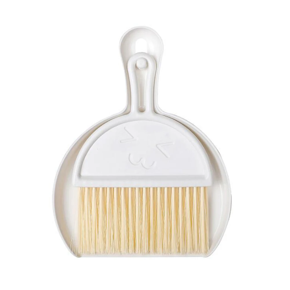 

New Mini Desktop Sweep Cleaning Brush Two-Piece Set Keyboard Brush Small Broom Dustpan Set For Home School Office Clean Brush