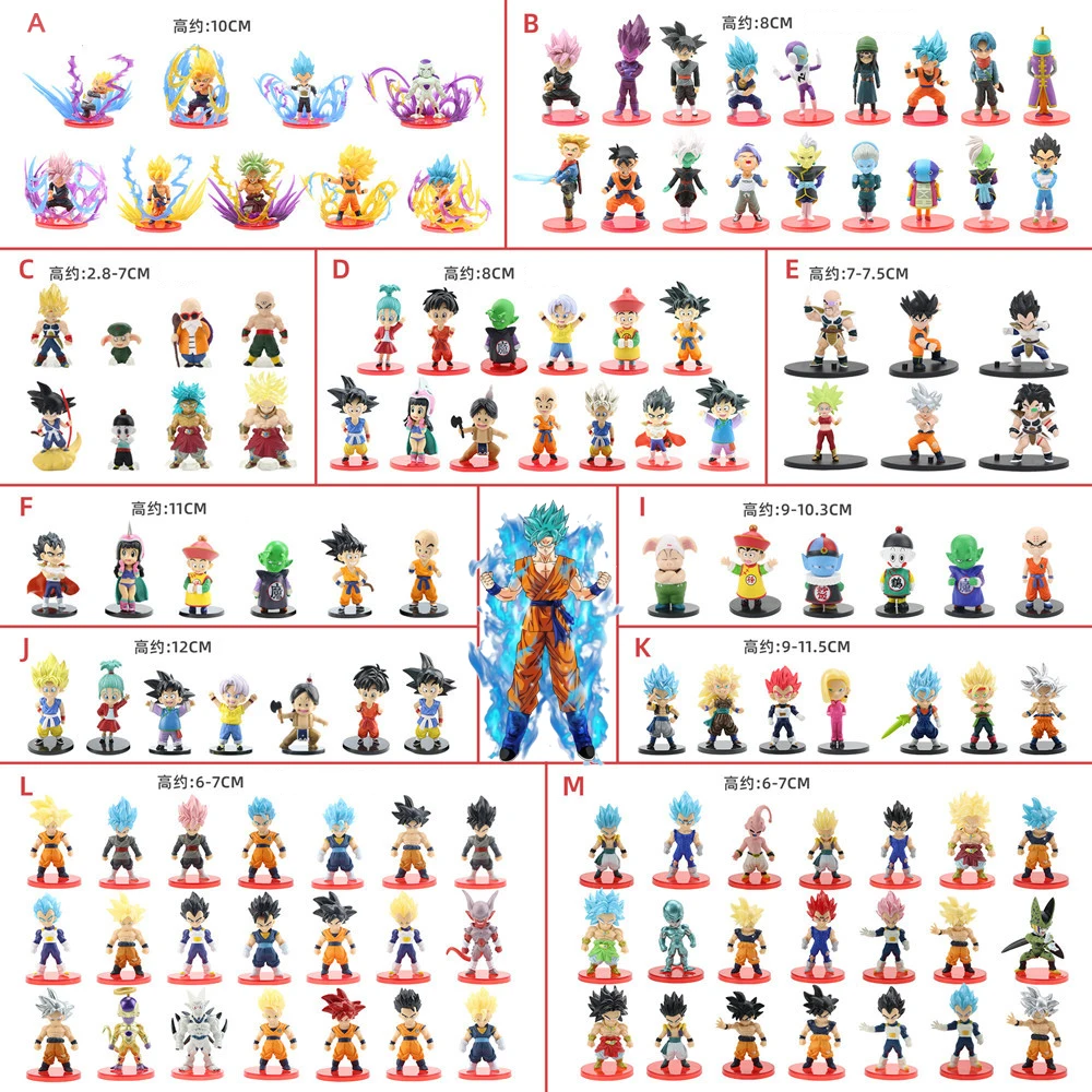 

Dragon Ball Figure Suit Doll Model Q Version Suit Series Action Figures Desktop Decorations