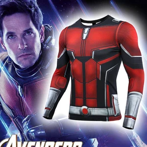 Мужская компрессионная футболка с длинным рукавом и 3D-принтом