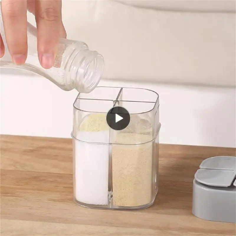 

Grey Salt Sesame Solid Seasoning Jar White Seasoning Can Four In One Design Seasoning Container Kitchen Gadget Sets Pp Kitchen