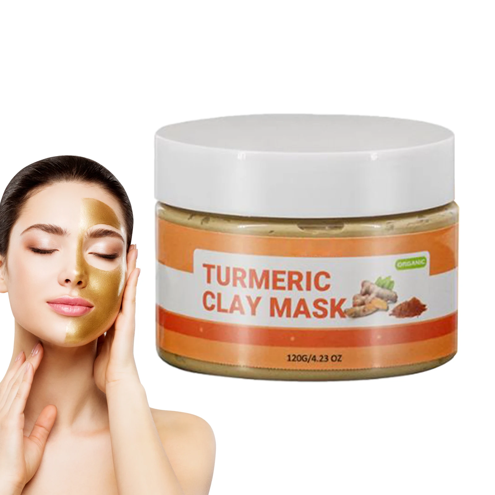 

Turmeric Masque Turmeric Vitamin C Clay Masque Vitamin C Clay Facial Cover Deep Cleaning Brightening Oil Control Facial Mud Mask