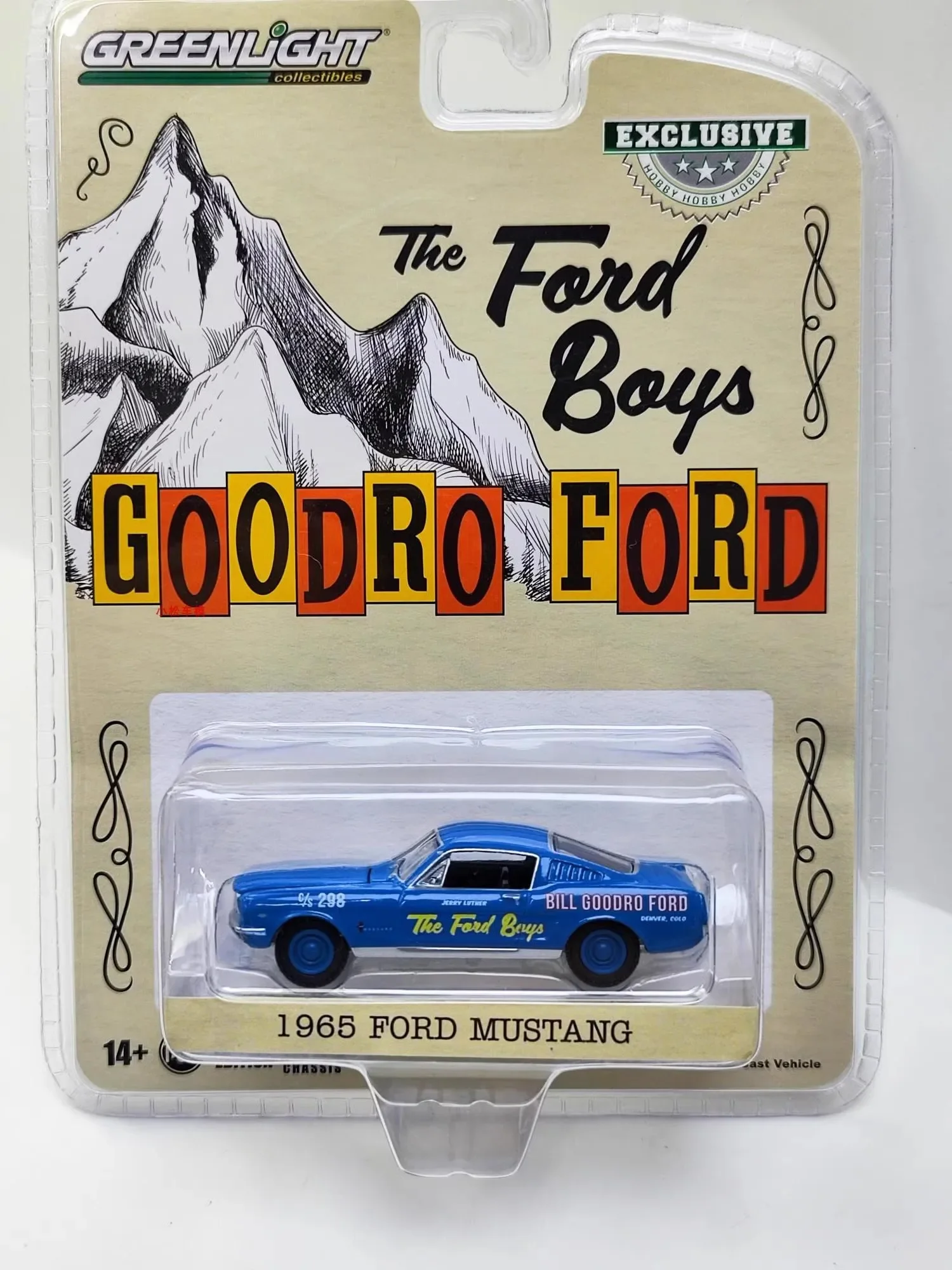 Модель автомобиля Ford Mustang Fastback - Bill Goodro 1:64 1965 литый под давлением из