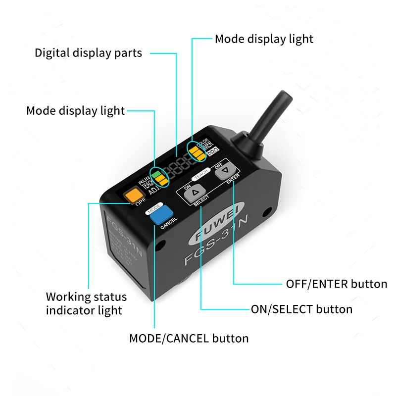 FGS-31N Инфракрасное высокоточное измерение для распознавания цветовых этикеток