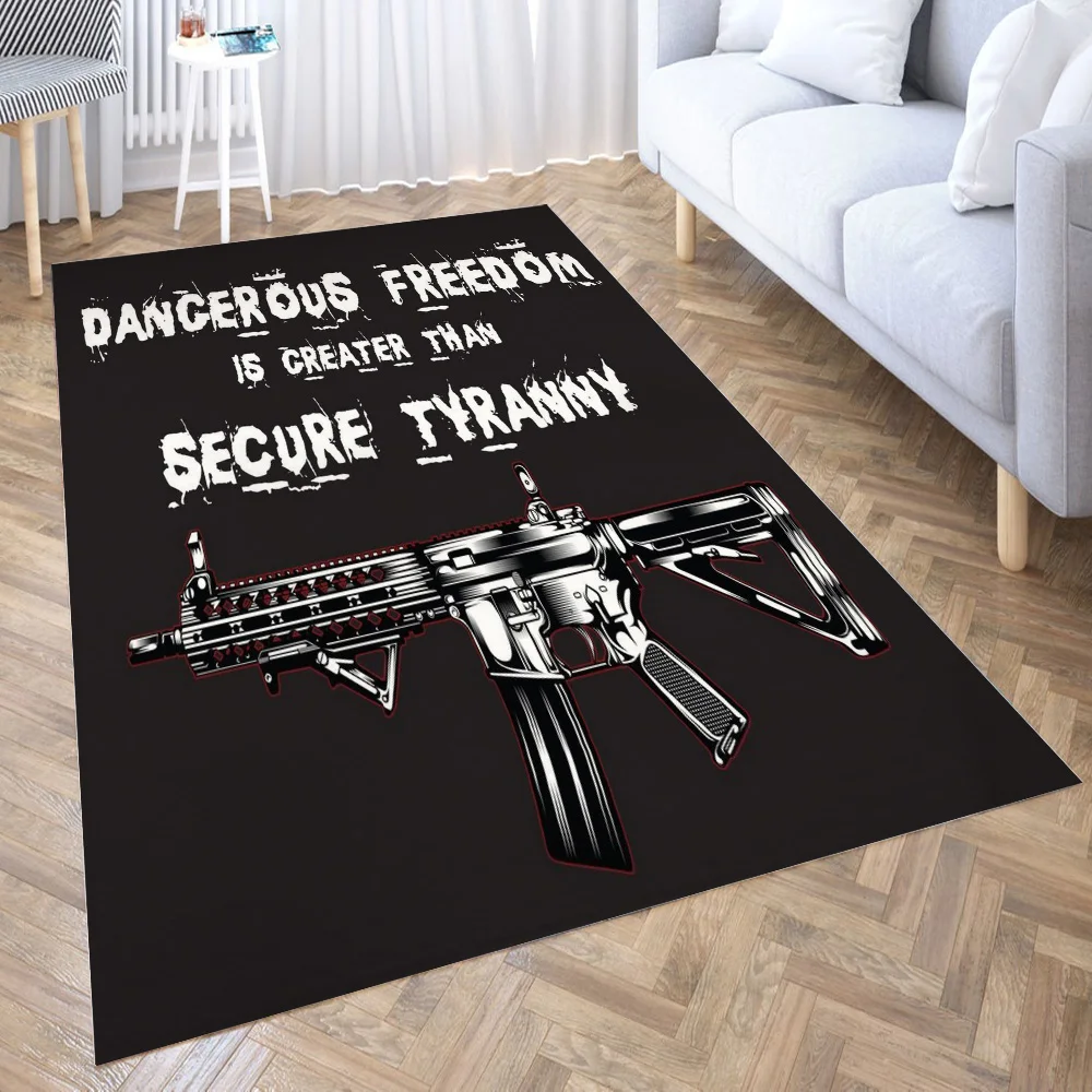 

Dangerous Freedom Rug Floor Mats Carpet for Living Room Doormat Plush Non-slip Chair Mat Bathroom Carpet Carpet In The Bedroom
