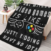 a day without video games is like just kidding i have no idea pullover hoodie throws blankets collage warm picnic blanket