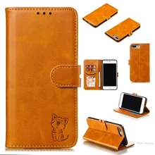 Retro Cartoon Leather Flip Phone Case For iphone 13 12 11 Pro max 7 8Plus 6S Wallet Cover XS Max XR Cases Cute Cat Pattern Book