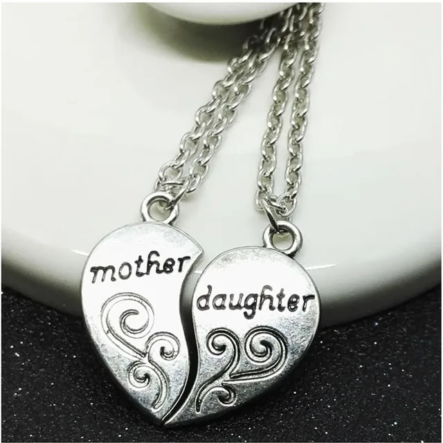 Hot Style Mother Daulghter Two-Part Fashion Mother and Daughter Mother and Daughter Necklace Heart Necklace 2