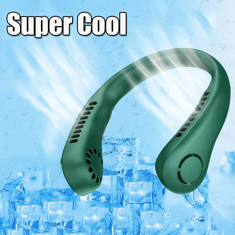 

Portable Lazy Bladeless Hanging Neck Fan Rechargeable Wearable Head Fan Hands Free USB Mini Fan Traveling Outdoor Sports Fans