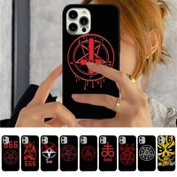 pentagram 666 demonic phone case for iphone 11 12 13 mini pro max 8 7 6 6s plus x 5 se 2020 xr xs funda case