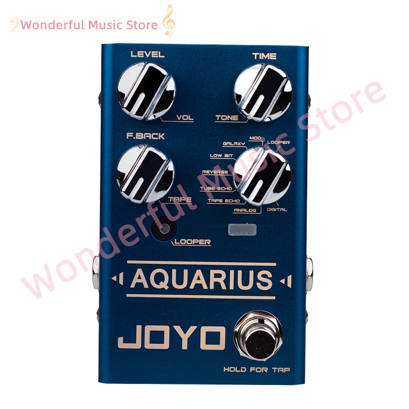 

JOYO R-07 AQUARIUS LOOPER Delay Pedal 8 Digital Delay Effects Pedal Tap Tempo Multi Effects Pedal for Electric Guitar