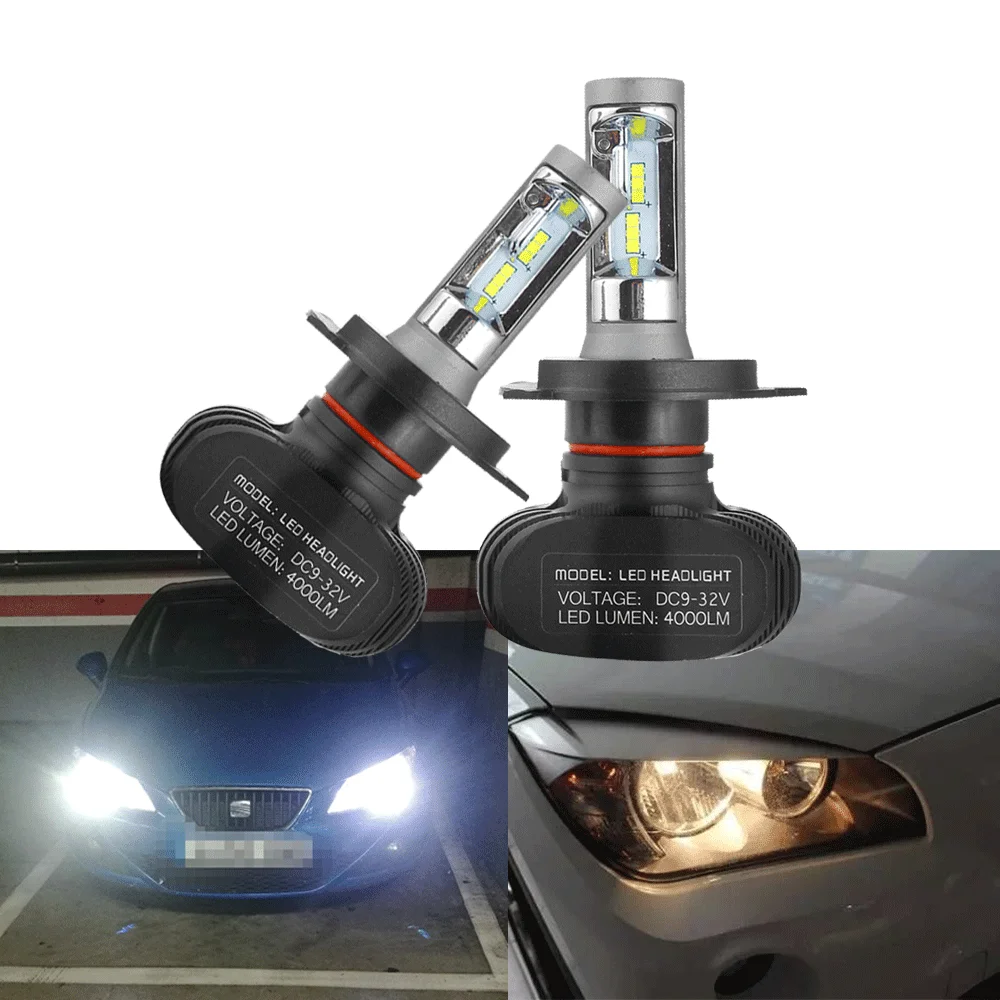 

2X LED Car Headlight Bulb CSP H8 H11 Lamp H4 Led H7 H1 H3 For Auto DRL S1 N1 H27 881 HB3 HB4 Turn Signal Automotive 8000LM 6500K