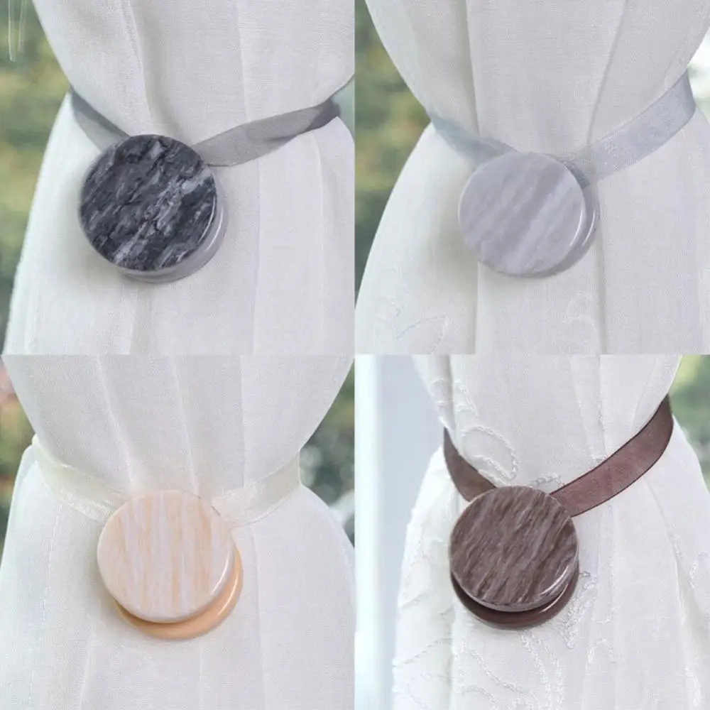 

Magnetic Curtain Strap Hook Buckle Holder Ribbon Drape Tieback Rope Home Decor