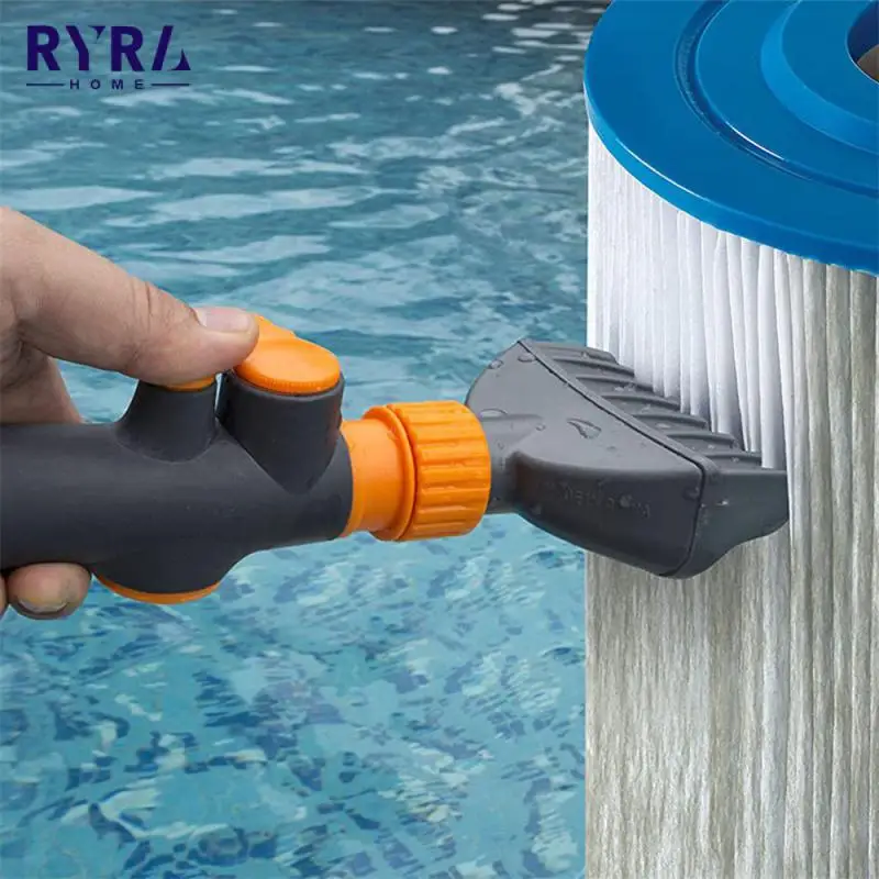 

1PC Cleaning Brush Swimming Pool Cleaning Equipment Paper Element Filter Element Cleaner Handheld Filter Element Flushing Tools