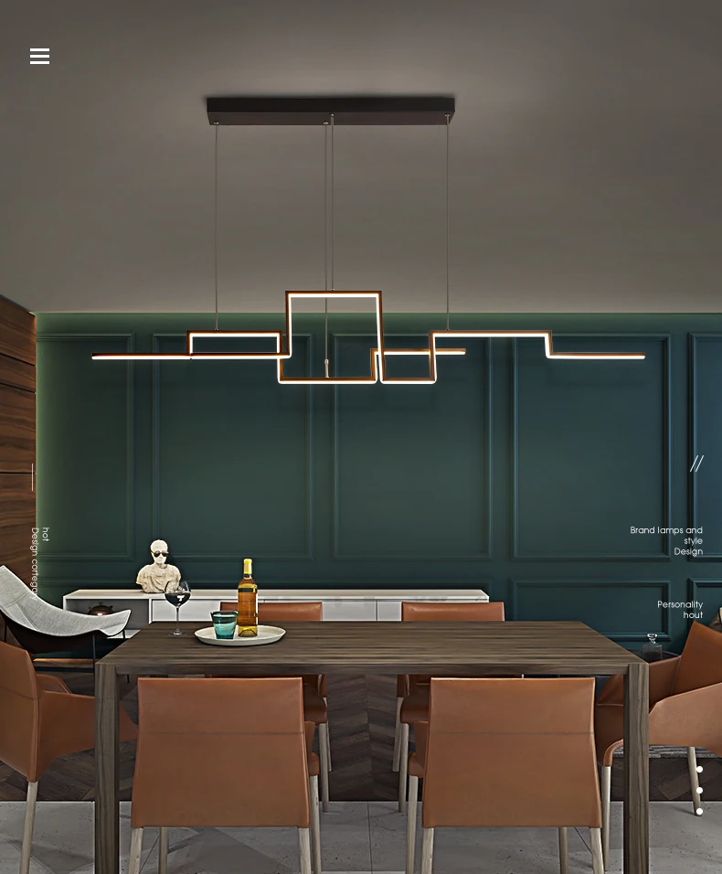 Скандинавская светодиодная люстра для ресторана освещение современный