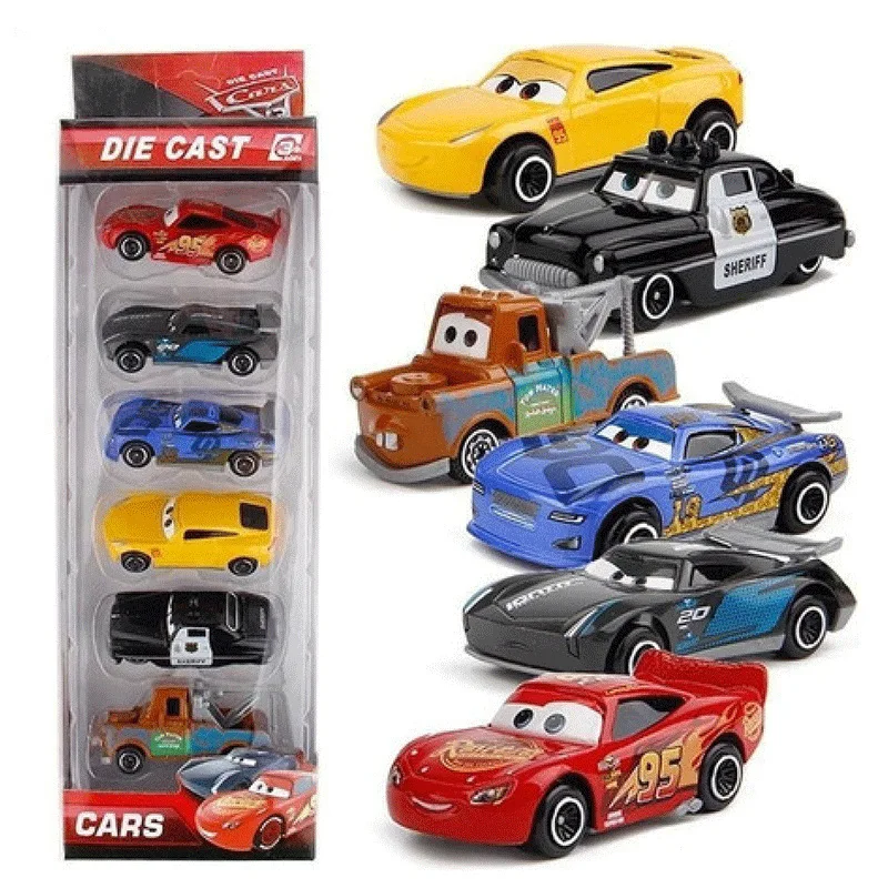 

Disney Pixar Cars 2 3 Lightning McQueen Mater Jackson Storm Ramirez 1:55 Diecast Metal Alloy Car Model Christmas Kids Toys Gifts
