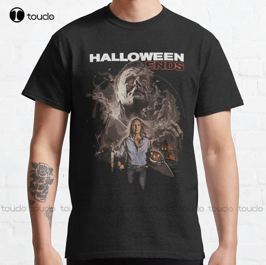 

Halloween Ends Horrors Michael Myers Classic T-Shirt Mens Swim Shirt Outdoor Simple Vintag Casual T Shirts Xs-5Xl Custom Gift