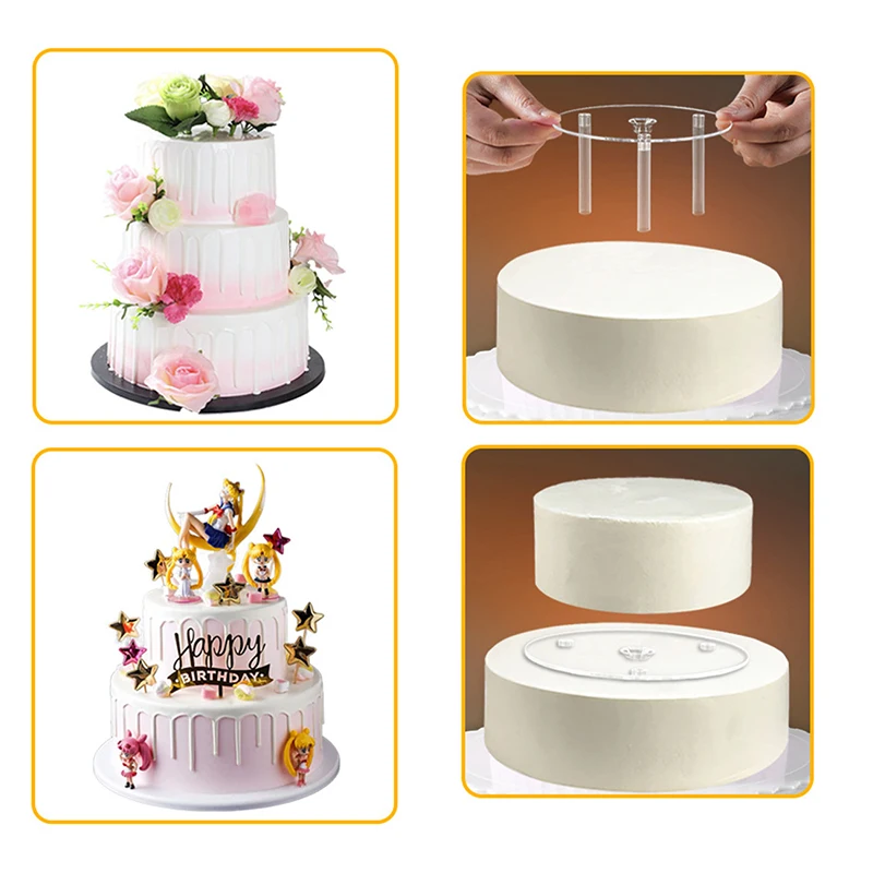 Multi-layer Cake Support Set Frame Practical Cake Stands Round Dessert Support Cake Construction Stacking