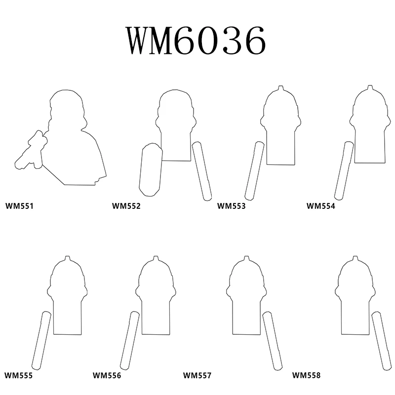 

WM6036 Movie science fiction anime characters Legionnaires Commander Weapons mini building blocks children's growth puzzle toys