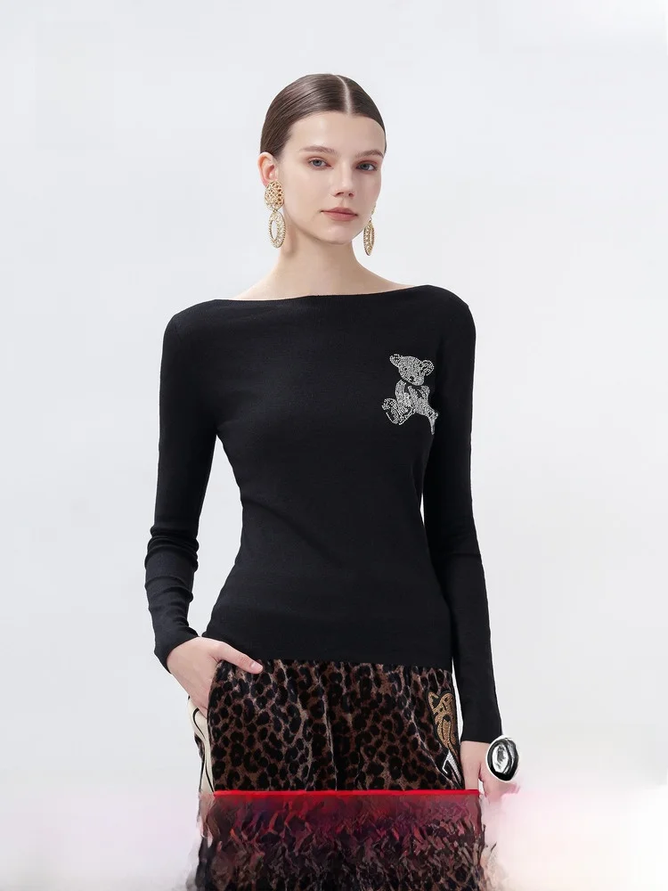 TCH Fashion Brand Versitile Warm Slim fit Long sleeve Knit T72a09e600