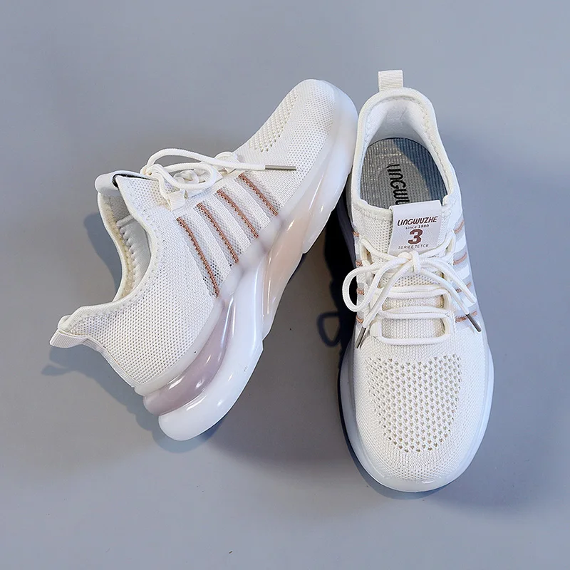 

Кроссовки женские для бега дышащие, белые, легкие, весна-2022