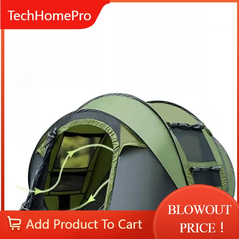 Фото Палатка TechHPCamping для кемпинга на открытом воздухе и пляжа, с защитой от солнца и дождя, водонепроницаемое укрытие, сверхлегкая палатка для альпинизма и глэмпинга класса люкс №1