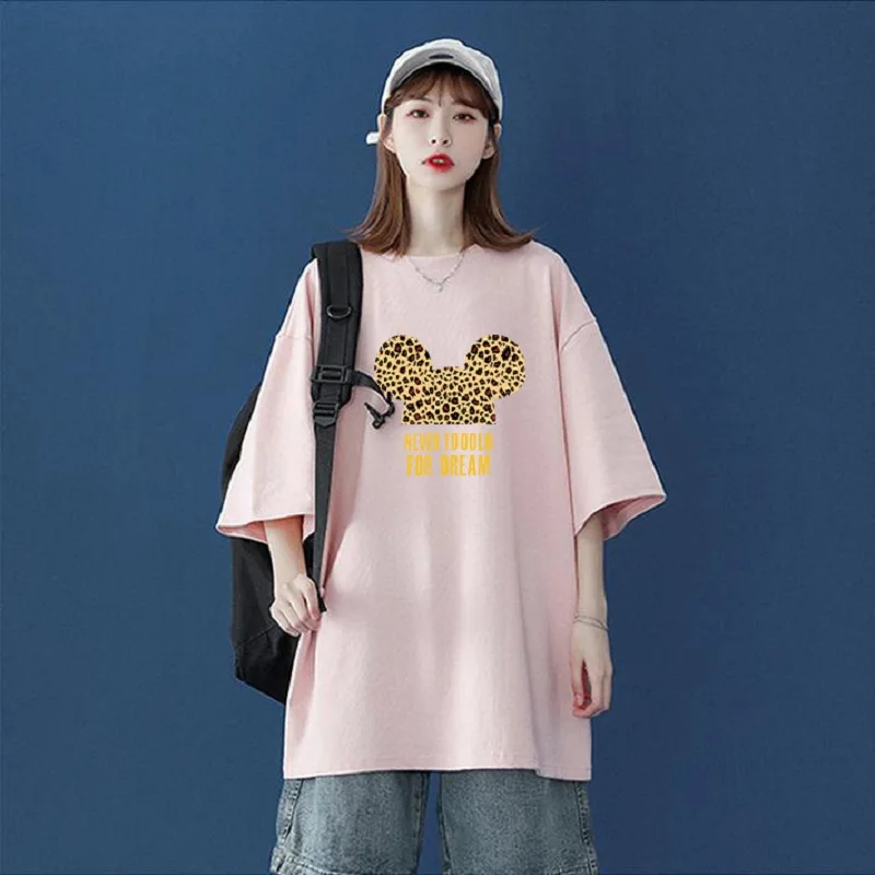 

Mickey Short-sleeved T-shirt Women's 2022 Summer New Mid-length Loose Large Size Tide Half-sleeved Top All-match Thin T-shirt