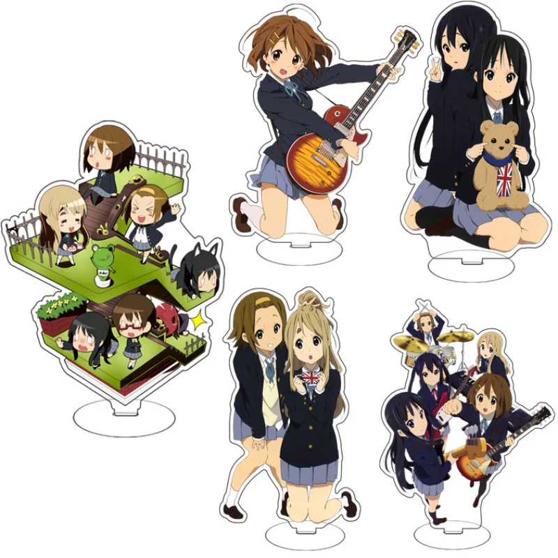 

Cartoon K-ON！、K-ON！Acrylic Stand Ornaments Anime Cosplay Hirasawa Yui Akiyama Mio Tainaka Ritsu Figure Model Desktop Ornament