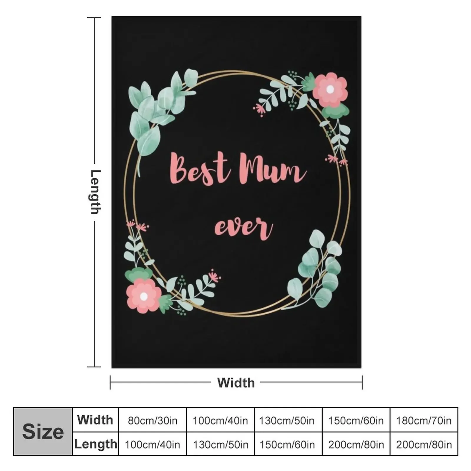 Лучший подарок для мамы розовый цветочный дизайн с бирюзовыми листьями